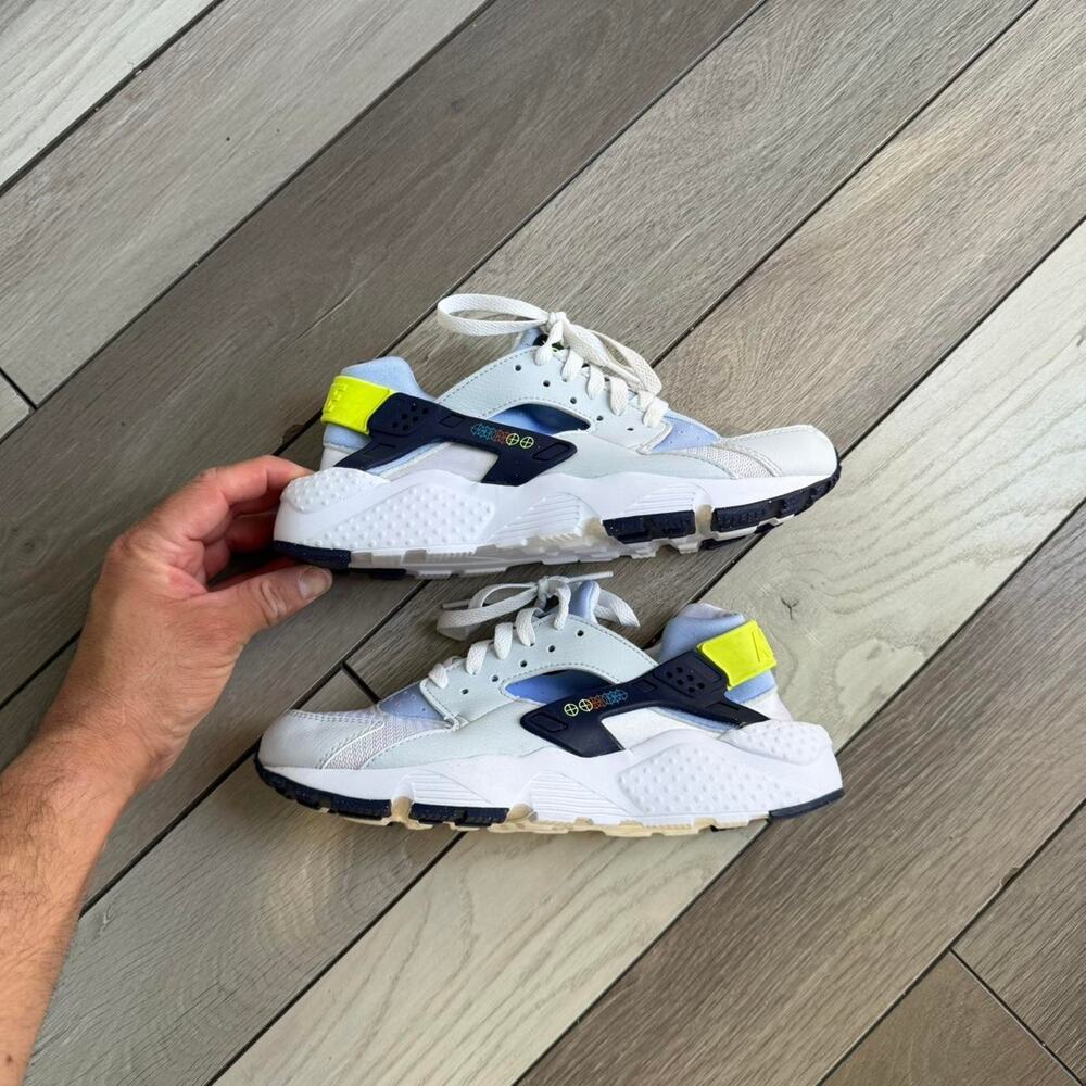 Nike air huarache white navy - Picture 5 of 8